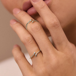 Srebrny regulowany pierścionek Gemini srebro 925