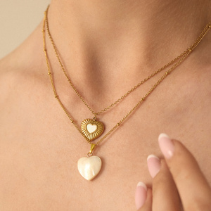 Złoty naszyjnik serce Aspre N°4