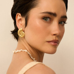 Złote kolczyki Seashell N°2