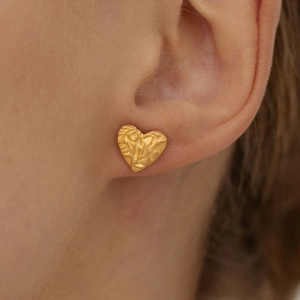 Złote kolczyki Hearts N°4 (srebro 925)