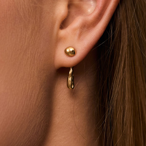 Złote kolczyki DRIP