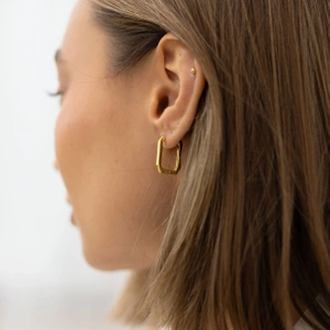 Złote Kolczyki Prostokątne Liv N°2