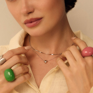 Srebrny naszyjnik Chunky Heart (srebro 925)